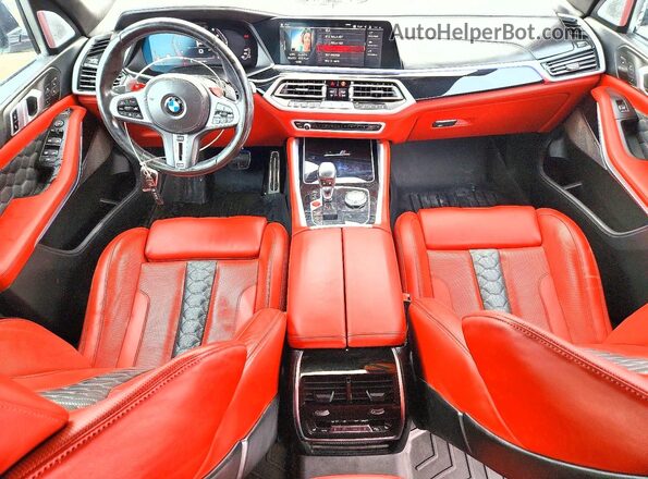 5YMJU0C09P9P69386 2023 BMW X5 White ხელსაწყოთა პანელის ხედი