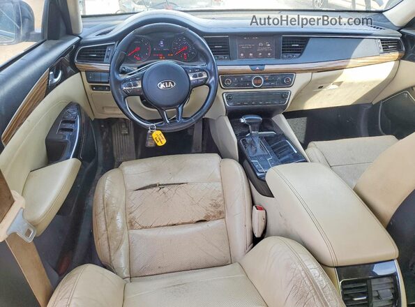KNALB4J12H5091869 2017 KIA CADENZA Black Widok zestawu wskaźników