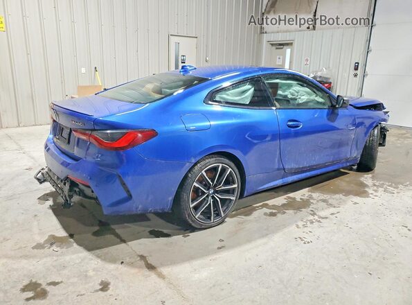 WBA13AR0XMCF64330 2021 BMW M4 Синий Передняя правая четверть