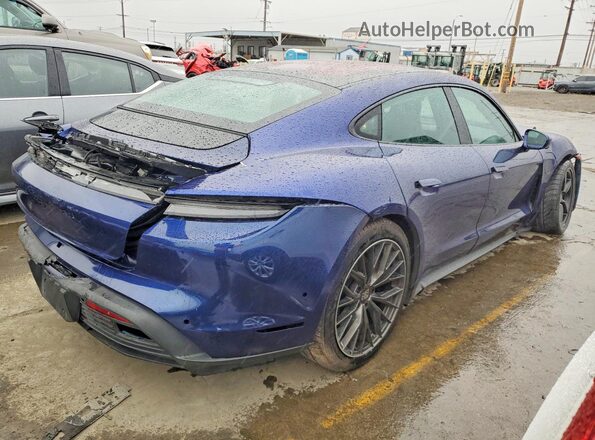 WP0AA2Y16MSA17098 2021 PORSCHE TAYCAN Синий Передняя правая четверть