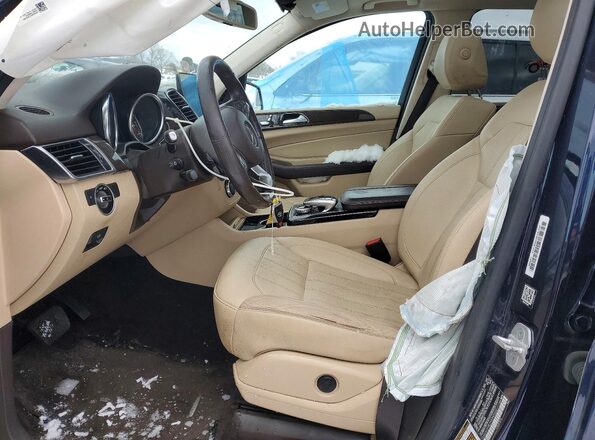 4JGDA5HB2HA945602 2017 MERCEDES-BENZ GLE Blue Widok wnętrza z przodu