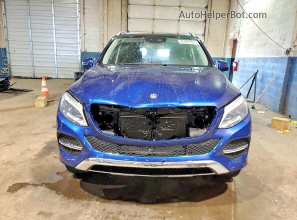 4JGDA5HB3JB160876 2018 MERCEDES-BENZ GLE Синий Вид спереди