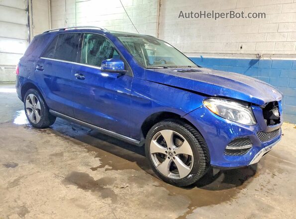 4JGDA5HB3JB160876 2018 MERCEDES-BENZ GLE Синий Передняя правая четверть