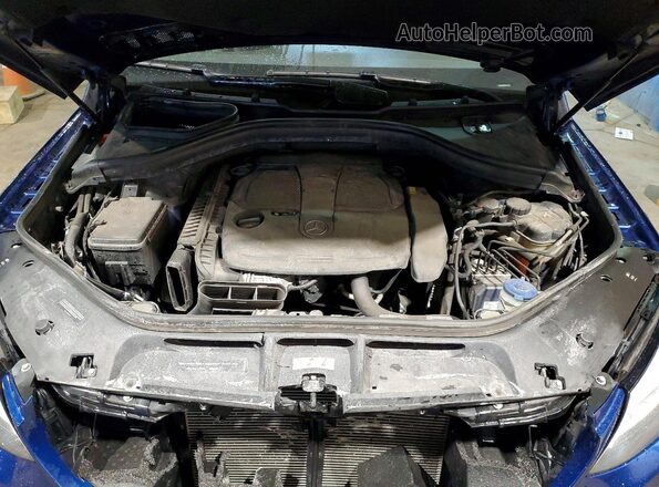 4JGDA5HB3JB160876 2018 MERCEDES-BENZ GLE Синий Вид подкапотного пространства