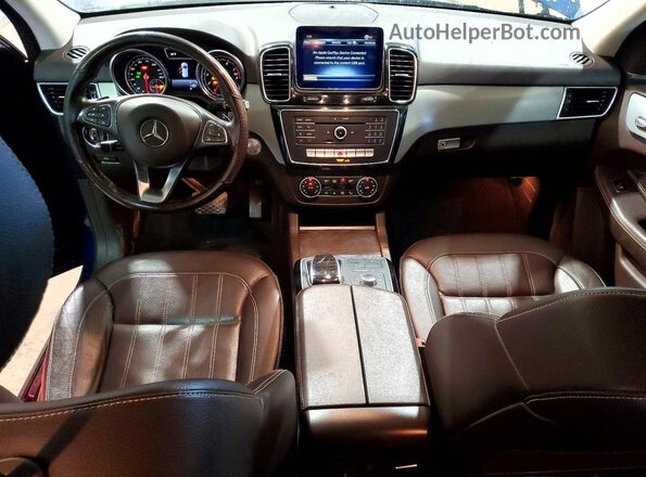 4JGDA5HB3JB160876 2018 MERCEDES-BENZ GLE Синий Вид панели приборов
