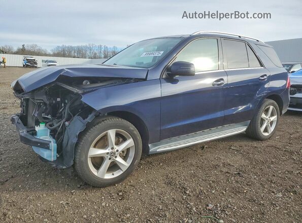 4JGDA5HB5HA962684 2017 MERCEDES-BENZ GLE Синий Передняя левая четверть