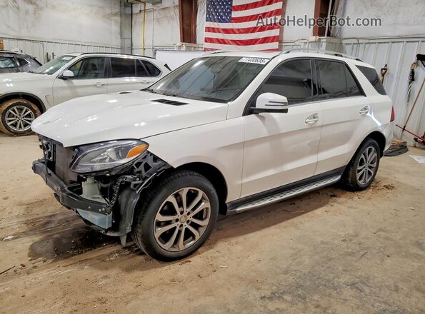 4JGDA5HB6GA714376 2016 MERCEDES-BENZ GLE Белый Передняя левая четверть