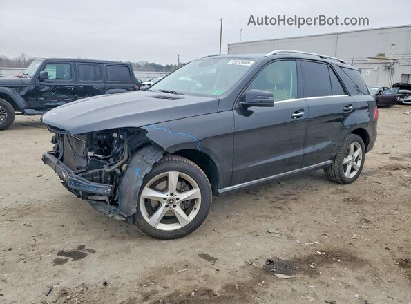 4JGDA5HB6JB127743 2018 MERCEDES-BENZ GLE Черный Передняя левая четверть
