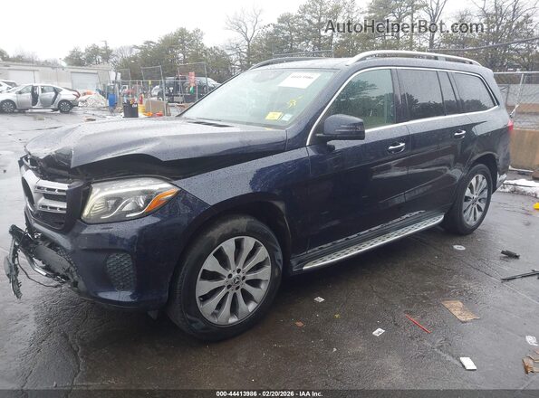 4JGDF6EE1JB159991 2018 MERCEDES-BENZ GLS 450 Синий Передняя левая четверть