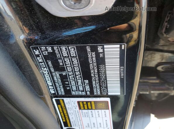 4JGDF6EE2HA894866 2017 MERCEDES-BENZ GLS Черный Вид наклейки с VIN-кодом
