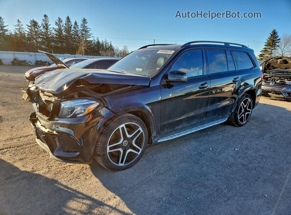 4JGDF6EE2JB178338 2018 MERCEDES-BENZ GLS Черный Передняя левая четверть