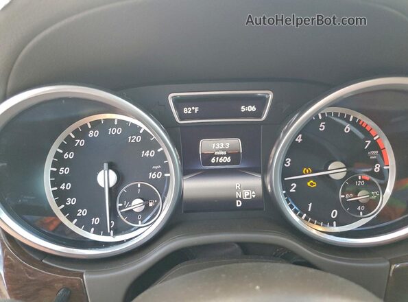 4JGDF6EE8GA672900 2016 MERCEDES-BENZ GL-CLASS White Вид щитка приладів