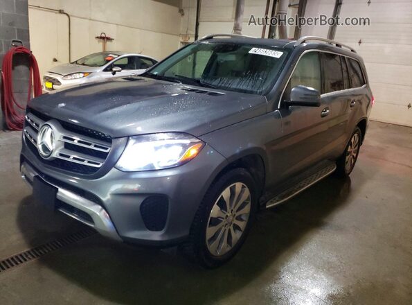 4JGDF6EEXHA854860 2017 MERCEDES-BENZ GLS Синий Передняя левая четверть
