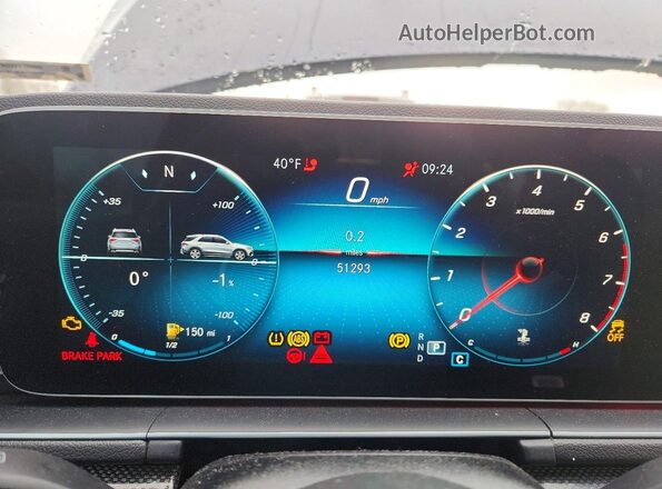 4JGFB4KB3MA495610 2021 MERCEDES-BENZ GLE Blue Vista del cuadro de instrumentos