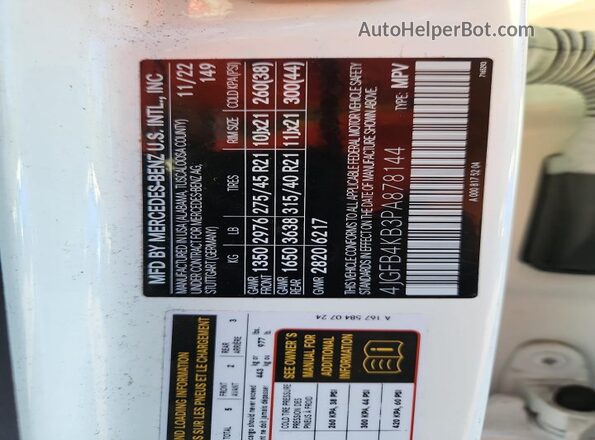 4JGFB4KB3PA878144 2023 MERCEDES-BENZ GLE White Widok komory silnika