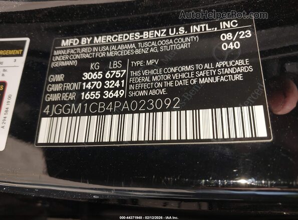 4JGGM1CB4PA023092 2023 MERCEDES-BENZ EQE 350 SUV Black Widok komory silnika
