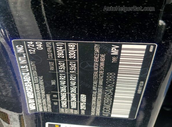 4JGGM2BB9SA062888 2025 MERCEDES-BENZ EQE Черный Вид наклейки с VIN-кодом