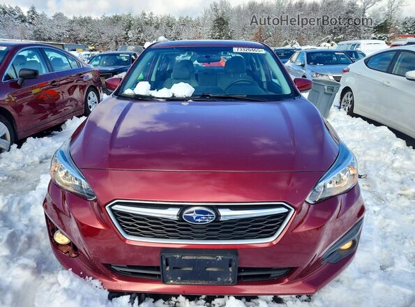 4S3GKAD6XH3627747 2017 SUBARU IMPREZA Красный Вид спереди