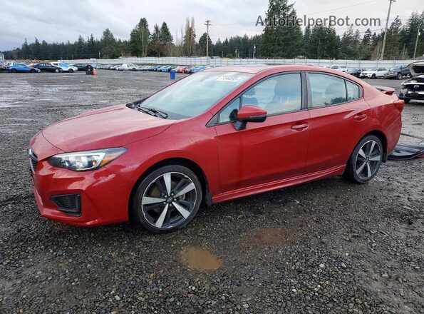 4S3GKAM6XK3617646 2019 SUBARU IMPREZA Красный Передняя левая четверть