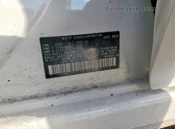 4S3GKAV63N3601808 2022 SUBARU IMPREZA Белый Вид подкапотного пространства