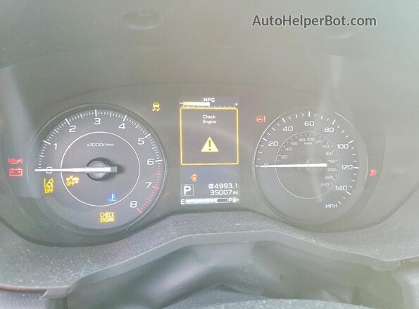 4S3GTAD63N3702751 2022 SUBARU IMPREZA Черный Вид щитка приборов