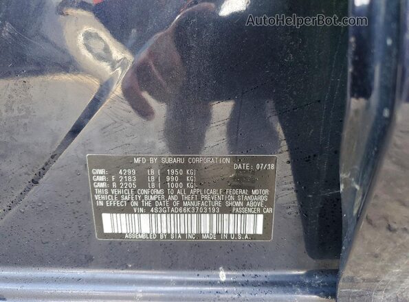4S3GTAD66K3703193 2019 SUBARU IMPREZA Синий Вид подкапотного пространства