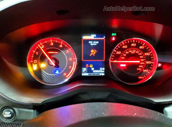 4S3GTAM66K3749669 2019 SUBARU IMPREZA Black Instrument cluster view