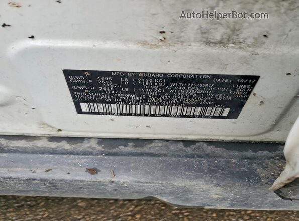4S4BSAFC5J3259735 2018 SUBARU OUTBACK Белый Вид подкапотного пространства