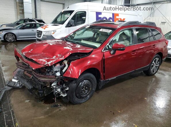 4S4BSAKC4J3274023 2018 SUBARU OUTBACK Темно-бордовый Передняя левая четверть