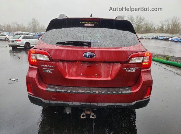 4S4BSANC5H3208859 2017 SUBARU OUTBACK Бордовый Вид сзади