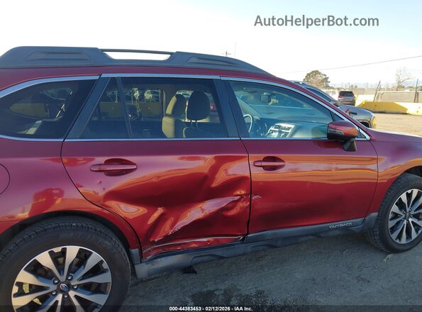 4S4BSANC8G3270254 2016 SUBARU OUTBACK Красный Вид задней части салона