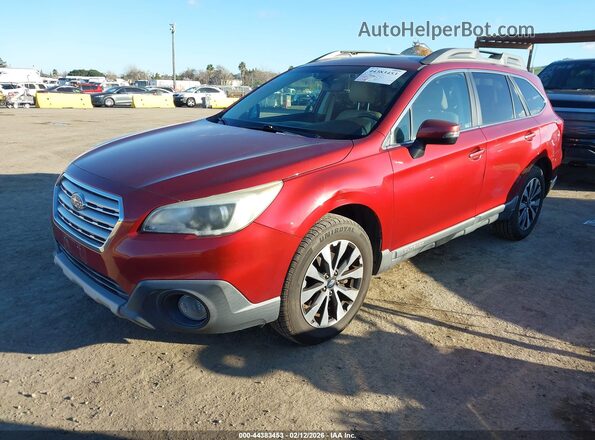 4S4BSANC8G3270254 2016 SUBARU OUTBACK Красный Передняя левая четверть