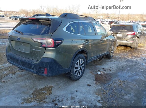 4S4BTACC3M3196544 2021 SUBARU OUTBACK Green Trasero derecho