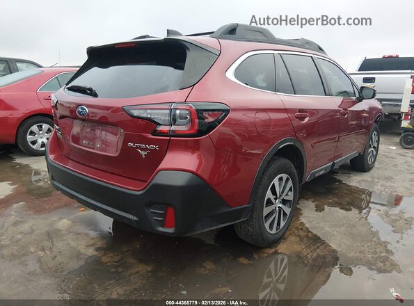 4S4BTAEC6L3221528 2020 SUBARU OUTBACK Burgundy უკანა მარჯვენა