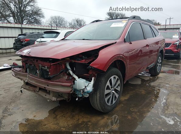 4S4BTAEC6L3221528 2020 SUBARU OUTBACK Burgundy წინა მარცხენა ხედი სამი მეოთხედიდან