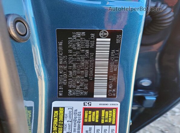 4T1DAACK2SU151740 2025 TOYOTA CAMRY Blue Engine compartment view