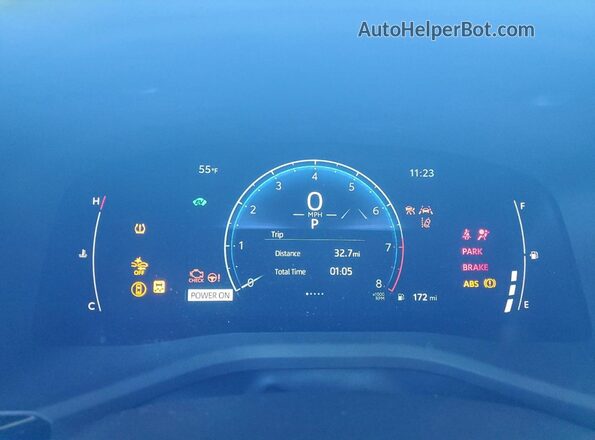 4T1DAACK9SU586464 2025 TOYOTA CAMRY Blue Вид щитка приладів