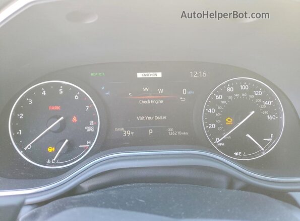 4T1FZ1FB1LU039719 2020 TOYOTA AVALON White ხელსაწყოთა პანელის ხედი