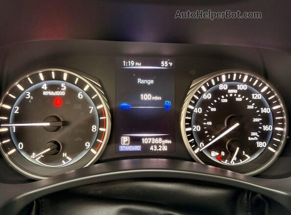 JN1EV7AP9JM354883 2018 INFINITI Q50 Charcoal Widok zestawu wskaźników