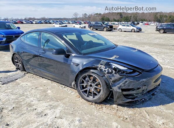 5YJ3E1EA2PF422787 2023 TESLA MODEL Черный Вид спереди
