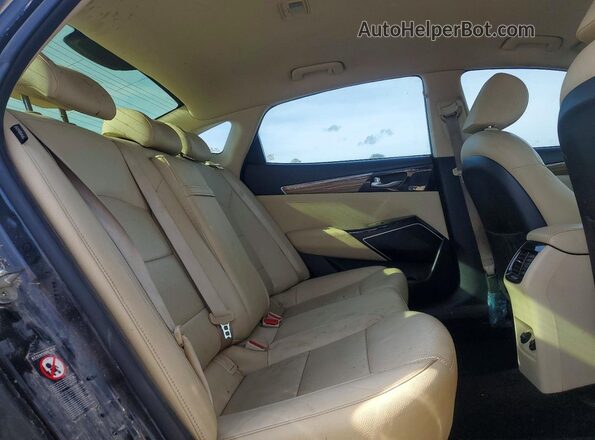 KNALB4J12H5091869 2017 KIA CADENZA Black Widok wnętrza z tyłu