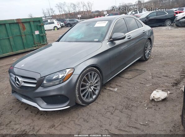 55SWF4JB0HU222906 2017 MERCEDES-BENZ C-CLASS Gray Front left