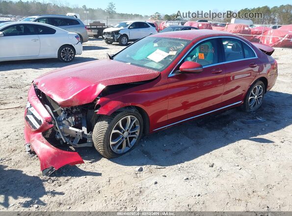 55SWF4JB1GU112140 2016 MERCEDES-BENZ C-CLASS Red Передня ліва чверть