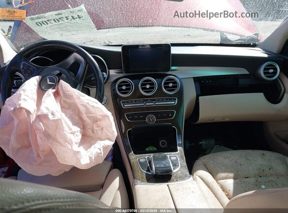 55SWF4JB1GU112140 2016 MERCEDES-BENZ C-CLASS Red Вид салону спереду