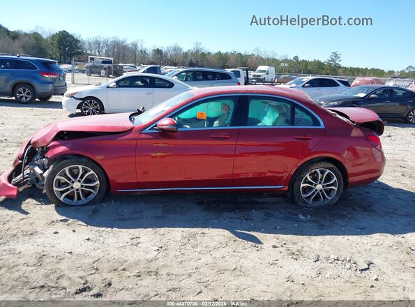55SWF4JB1GU112140 2016 MERCEDES-BENZ C-CLASS Red Вид задньої частини салону