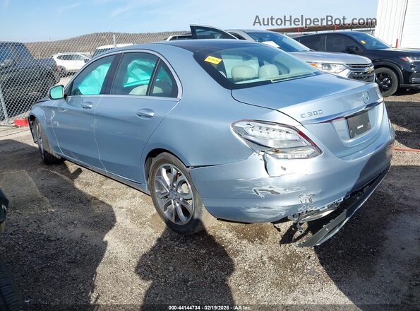 55SWF4JB1HU190421 2017 MERCEDES-BENZ C-CLASS Light Blue Задняя левая четверть