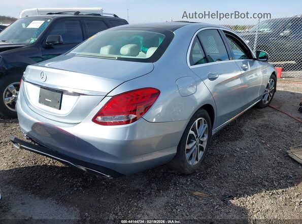 55SWF4JB1HU190421 2017 MERCEDES-BENZ C-CLASS Light Blue Задняя правая четверть