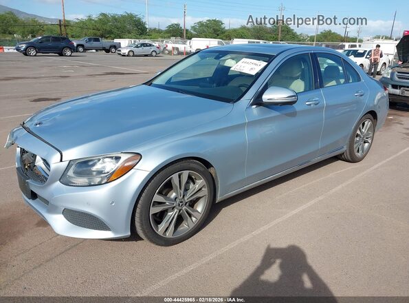 55SWF4JB1JU234570 2018 MERCEDES-BENZ C-CLASS Light Blue Front left