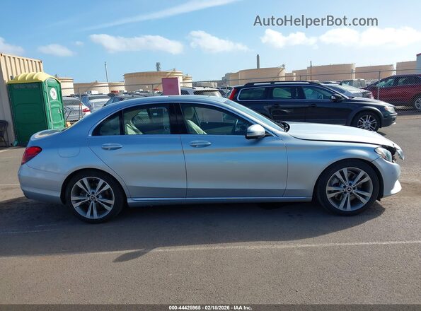 55SWF4JB1JU234570 2018 MERCEDES-BENZ C-CLASS Light Blue Rear interior view