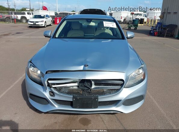 55SWF4JB1JU234570 2018 MERCEDES-BENZ C-CLASS Light Blue Instrument cluster view